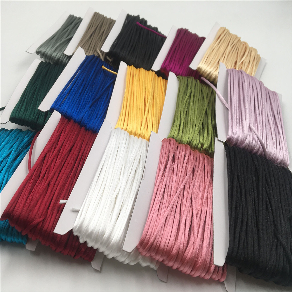 Knotting Cord Silk - 2mm örgülü makrome ipek makrome kordon