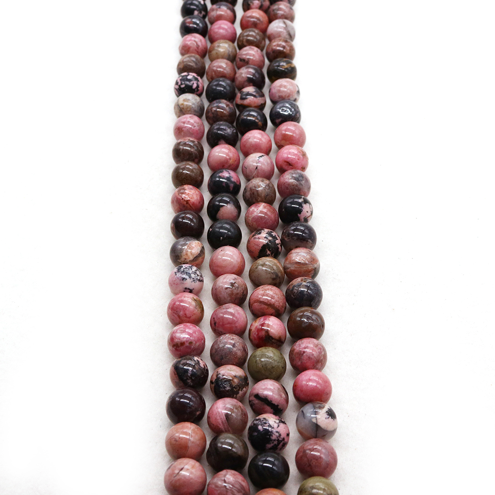 Jewelry Making Ideas With Beads - 4-12mm Çin Rodolit Boncuk Tek Strand