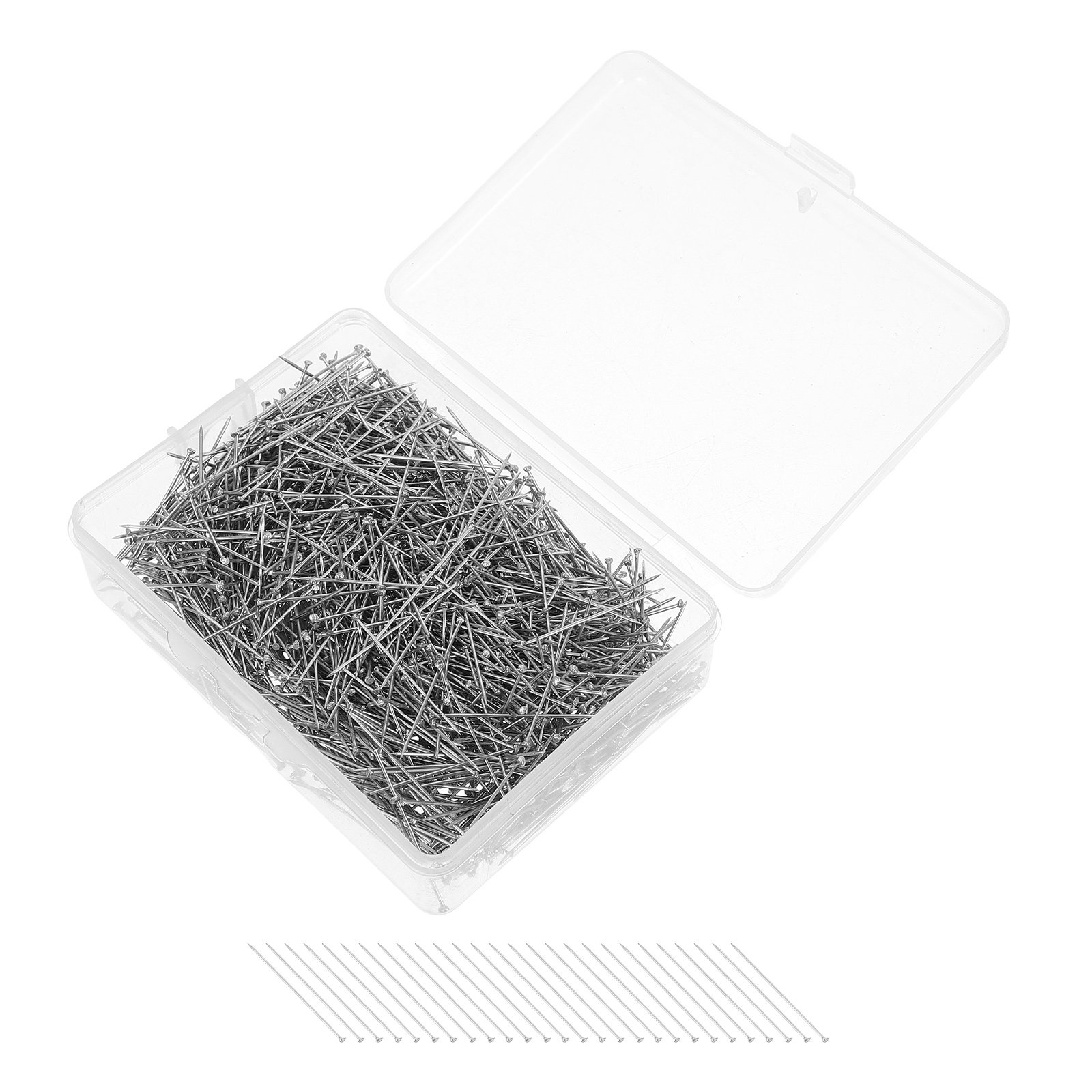 Jewelry Making Head Pins - 1600 Adet Paslanmaz Çelik Düz Başlı