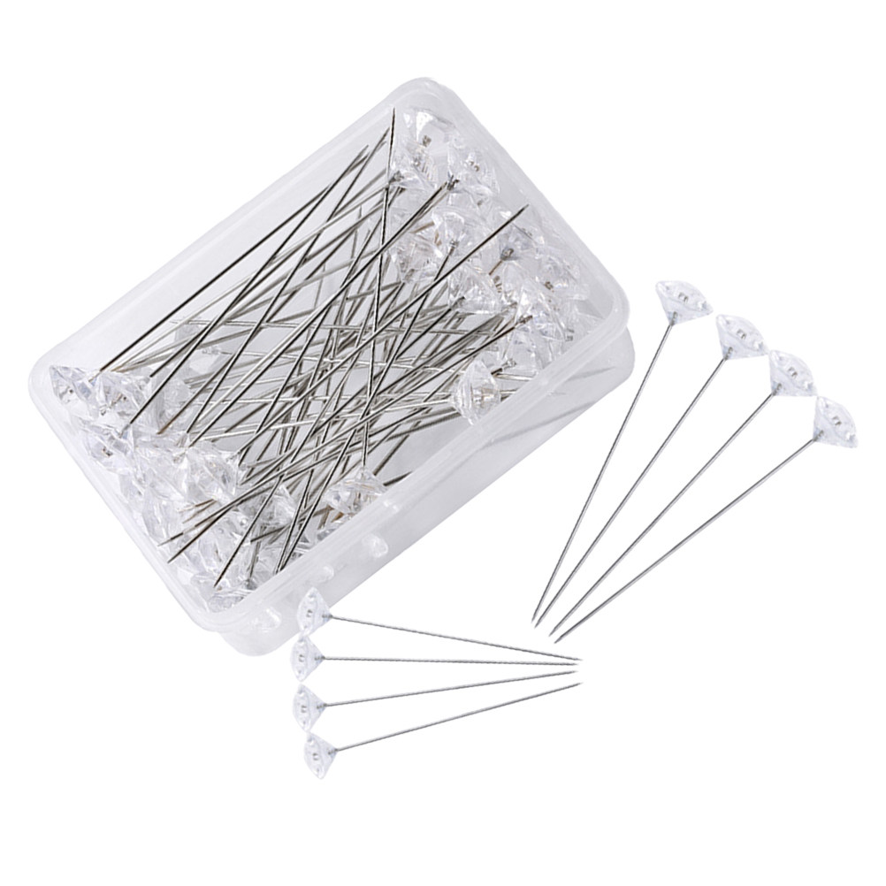 Jewelry Making Head Pins - Elmas Detaylı İğne Başlığı Dekorasyonu Şık