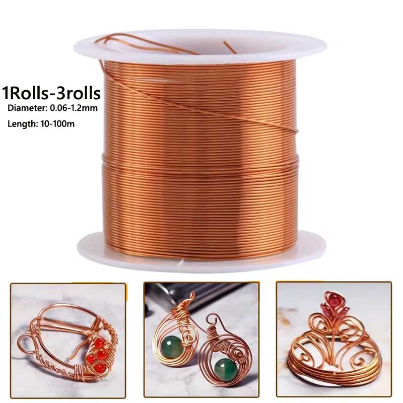 Jewelry Making Yarn - 1-3 Rulo Yumuşak Bakır Tel Elektrokültür