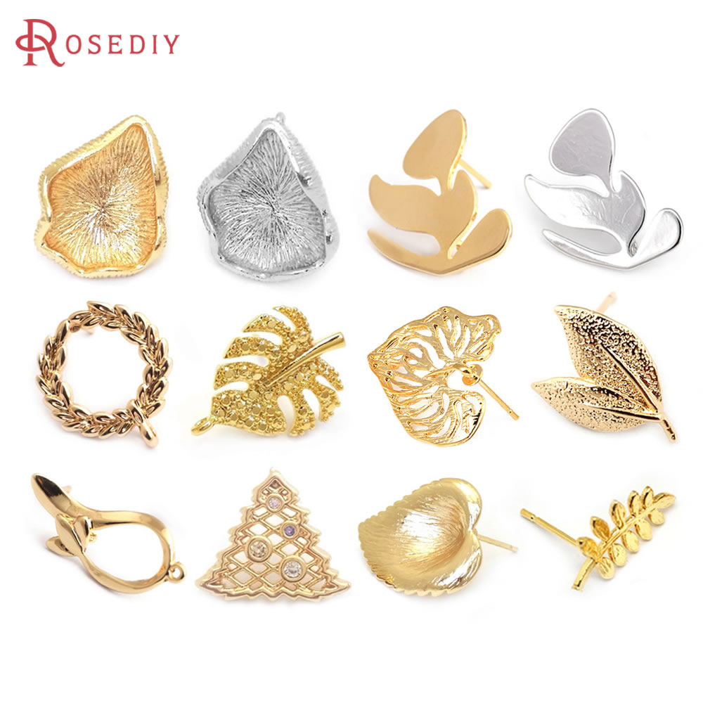 Jewelry Making Set - 18K altın renk pirinç Lotus yaprağı