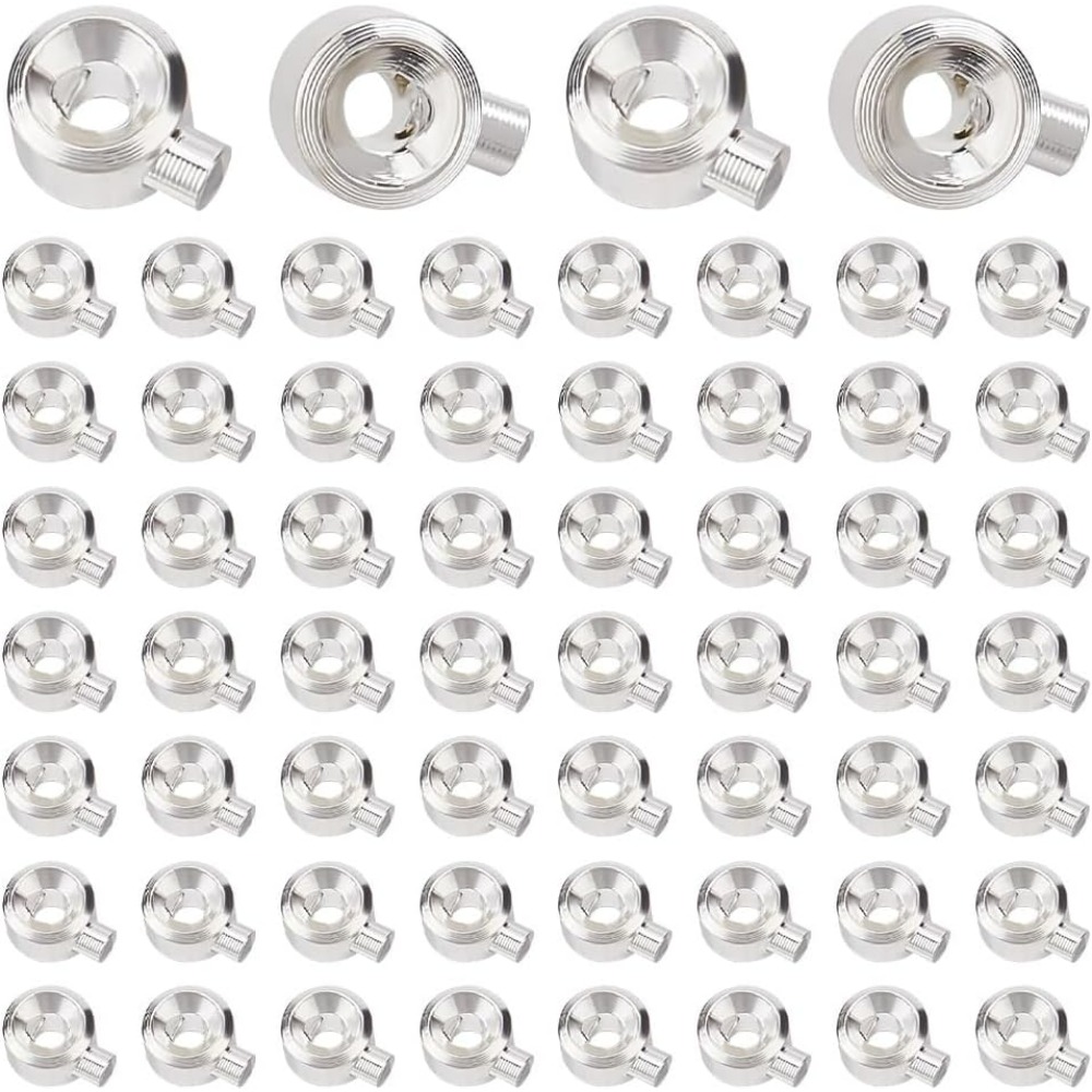Jewelry Making Silver - 60 adet pirinç sıkma boncuk 925