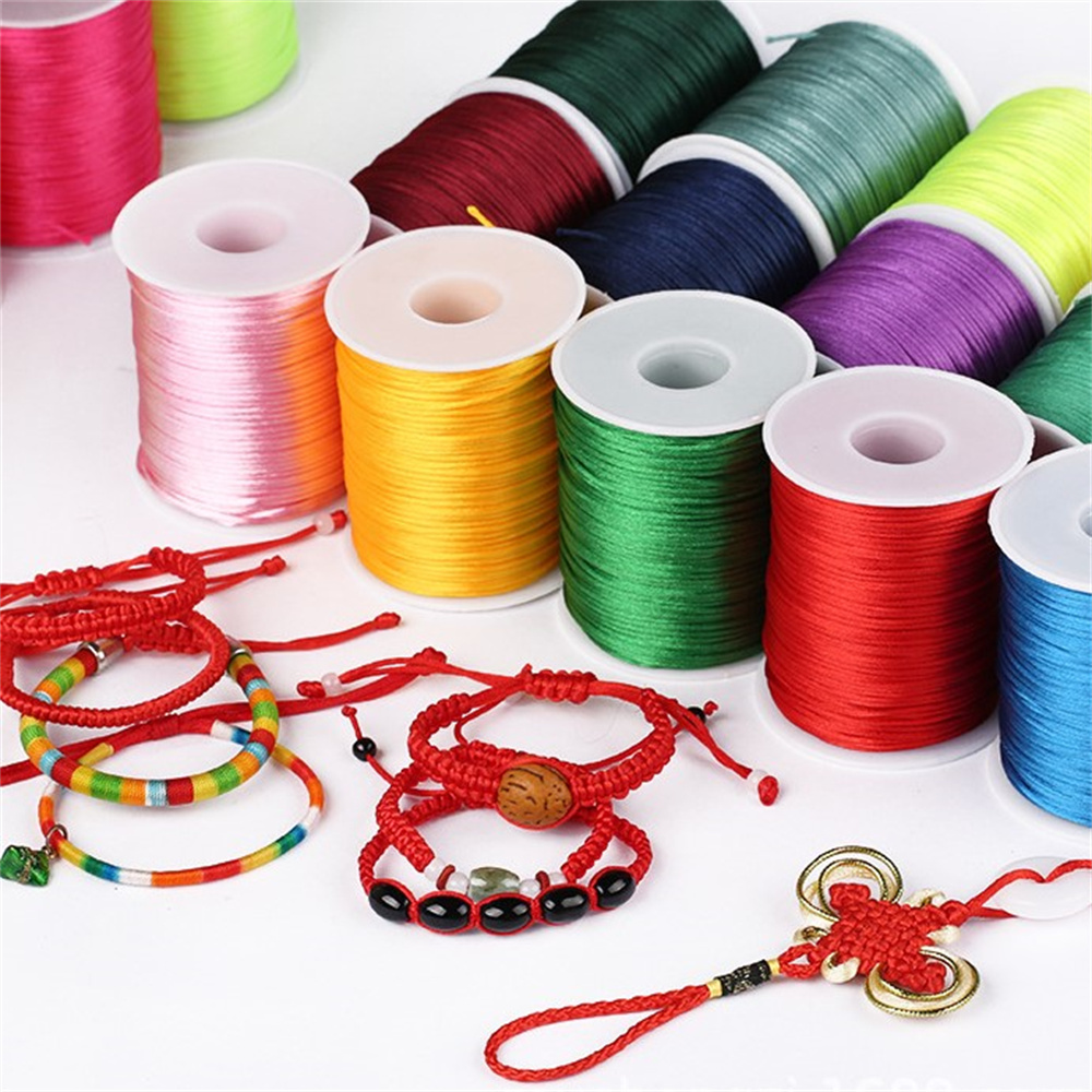 Knotting Cord Silk - 1mm halat 50 metre/rulo saten Rattail