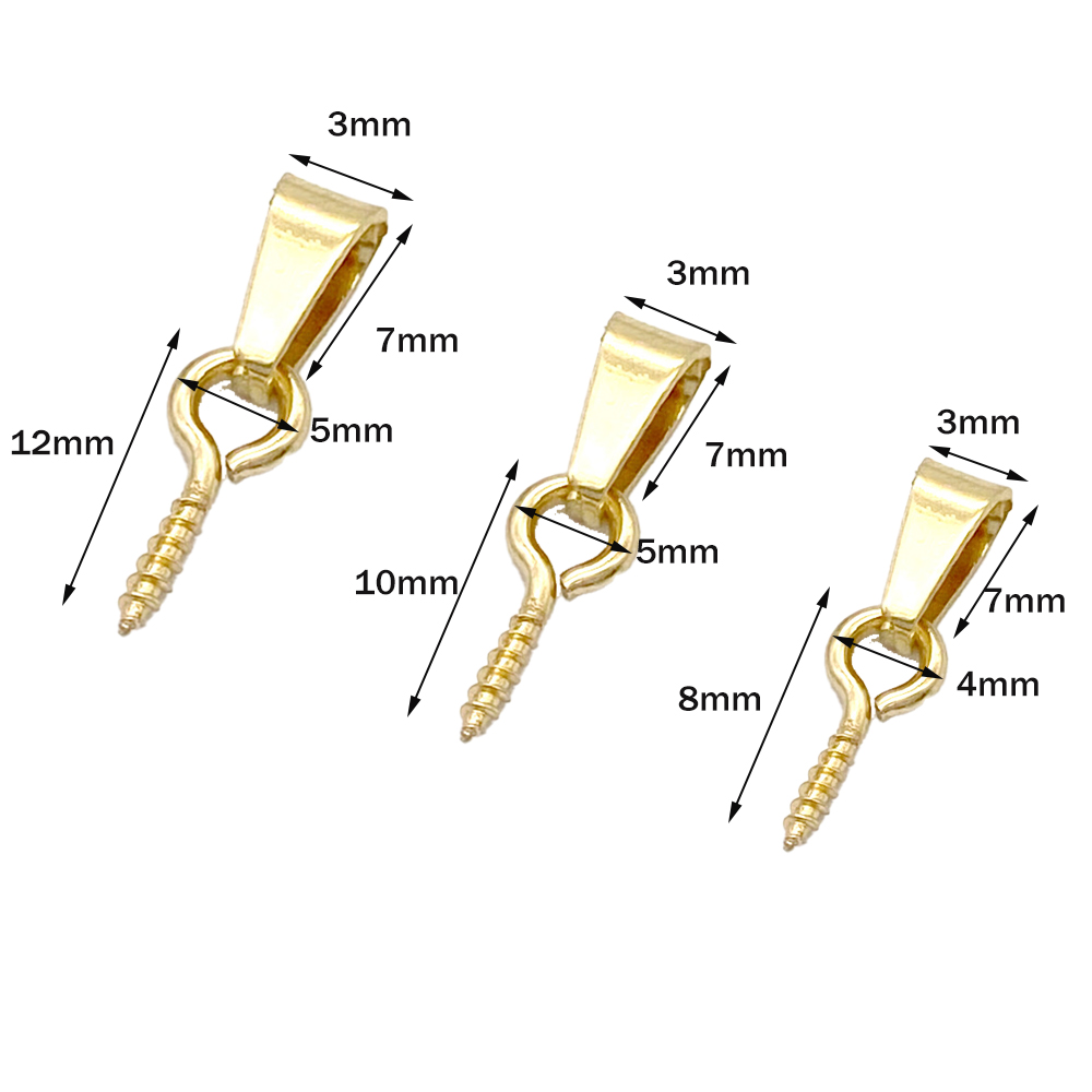Jewelry Making Rivets - 20 adet paslanmaz çelik vida göz