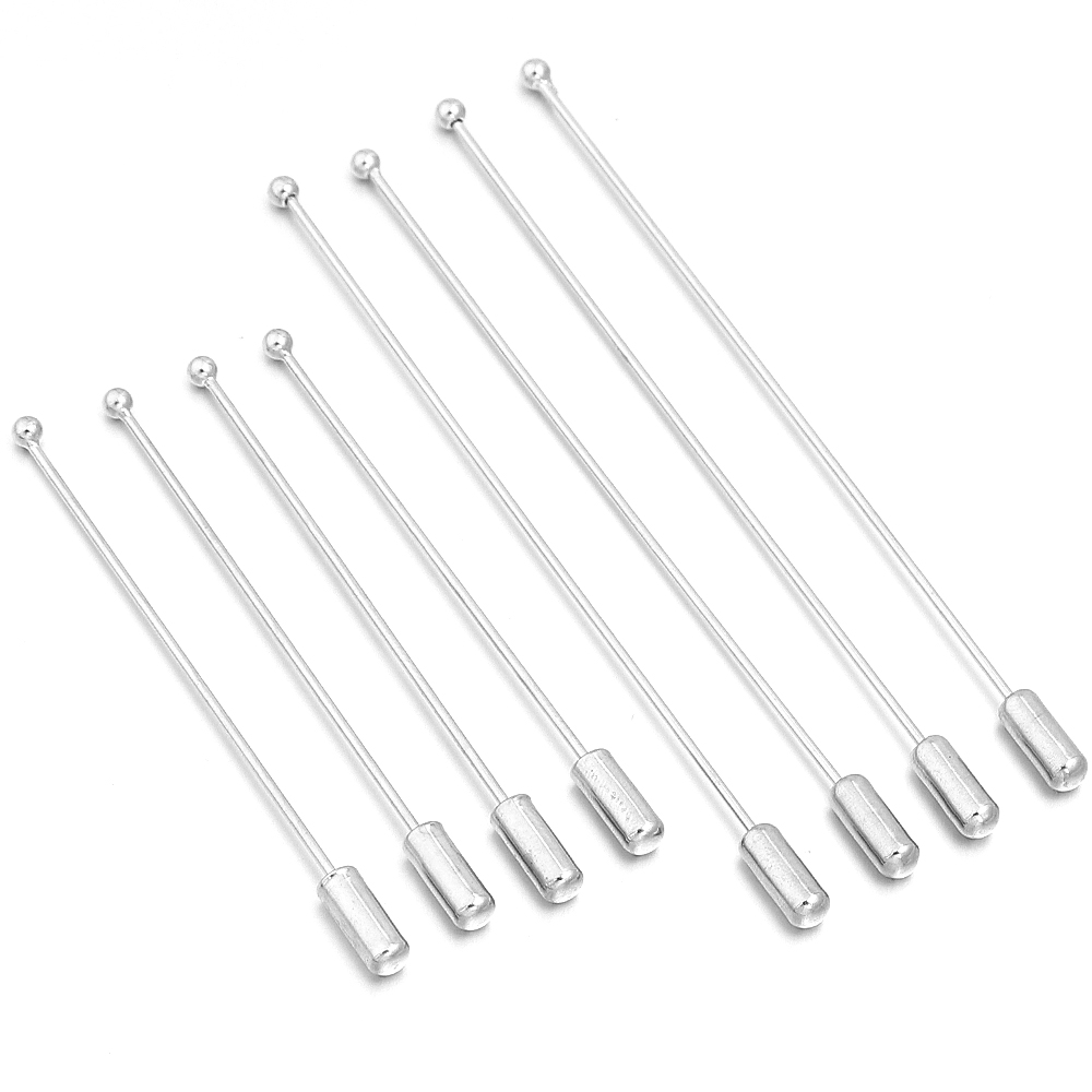 Jewelry Making Head Pins - 10 adet/lot 60/90cm Rodyum Renkli Bakır