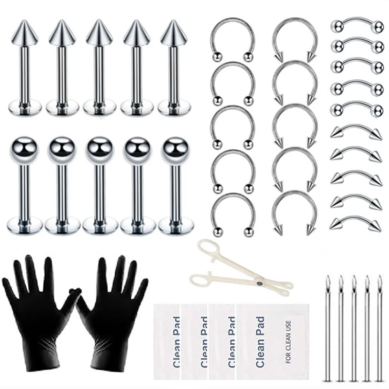 Jewelry Making Kit Professional - Profesyonel vücut Piercing Tool Kit Septum