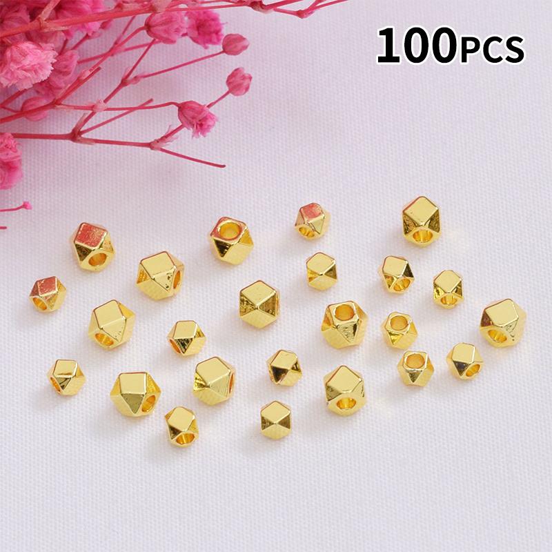 Jewelry Making Ideas With Beads - Parlak Altın Kaplama Yönlü Ara Boncuklar