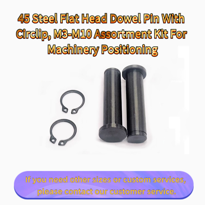 Head Pin Assorted - 45 Çelik Düz Başlı Pim, Segmanlı,