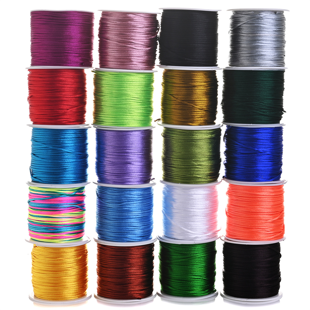 Knotting Cord Silk - 1.5mm 20 M/Rulo Renkli Naylon Kordon