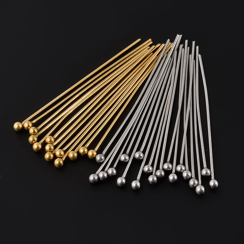 50 adet/grup 18 K Altın Kaplam - Jewelry Making Head Pins incelemesi ve fiyatı
