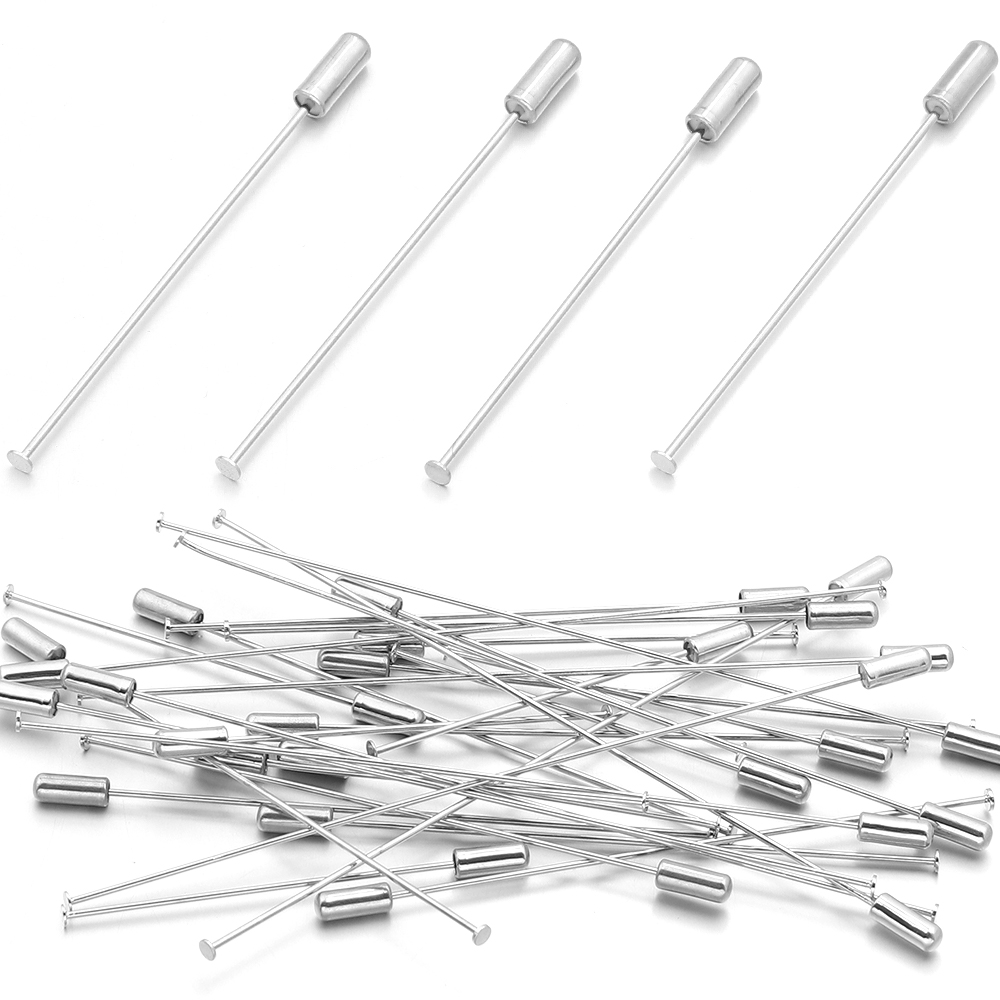 10 adet 60/90/120mm bakır broş - Jewelry Making Head Pins incelemesi ve fiyatı