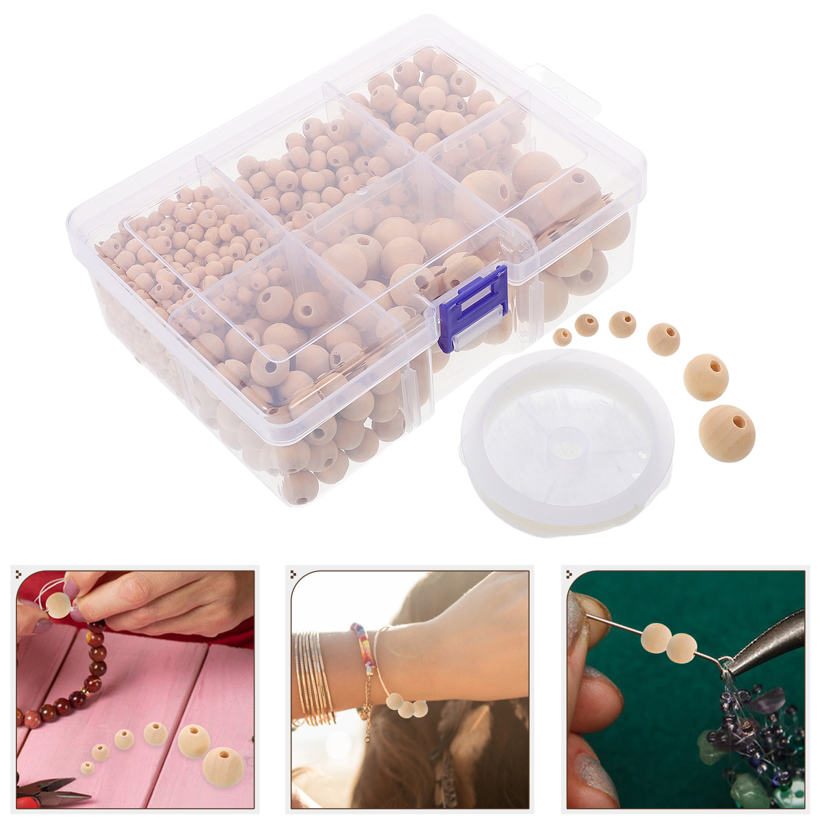 1 Set Yuvarlak Ahşap Boncuk DI - Jewelry Making Ideas With Beads incelemesi ve fiyatı