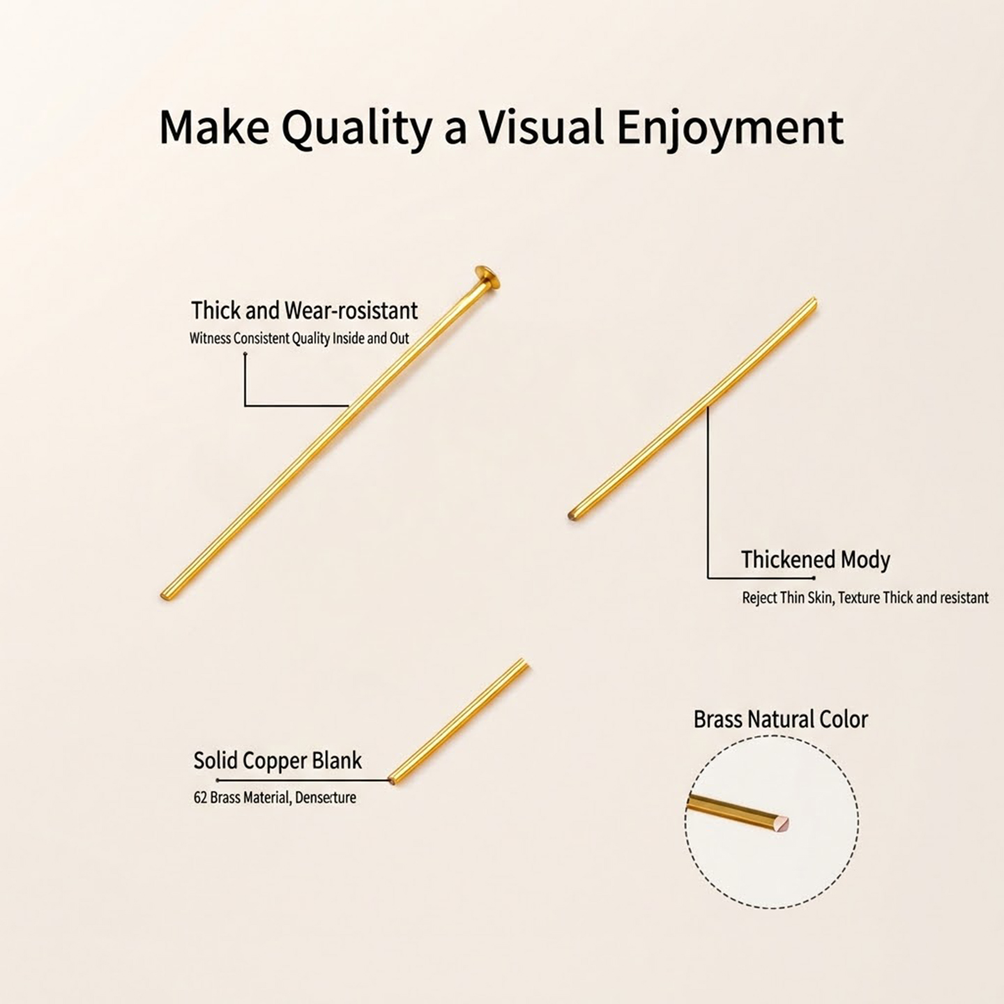 50 Adet 18 Ayar Altın Kaplama  - Jewelry Making Head Pins incelemesi ve fiyatı