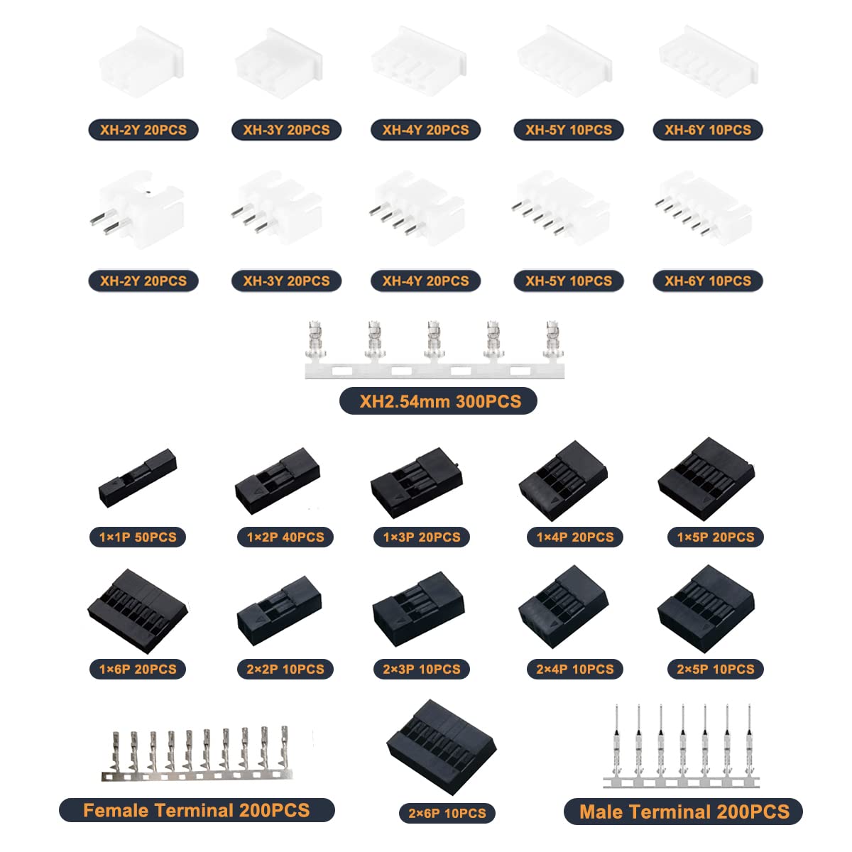 1080 adet Dupont/JST-XH termin - Head Pin Assorted incelemesi ve fiyatı