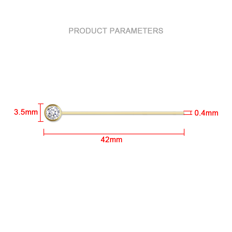 14 K Altın Dolgulu Zirkon Kafa - Jewelry Making Head Pins incelemesi ve fiyatı