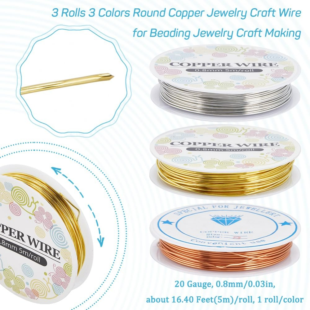 12.8 M Bakır Takı Teli 0.8mm 2 - Jewelry Making Yarn incelemesi ve fiyatı