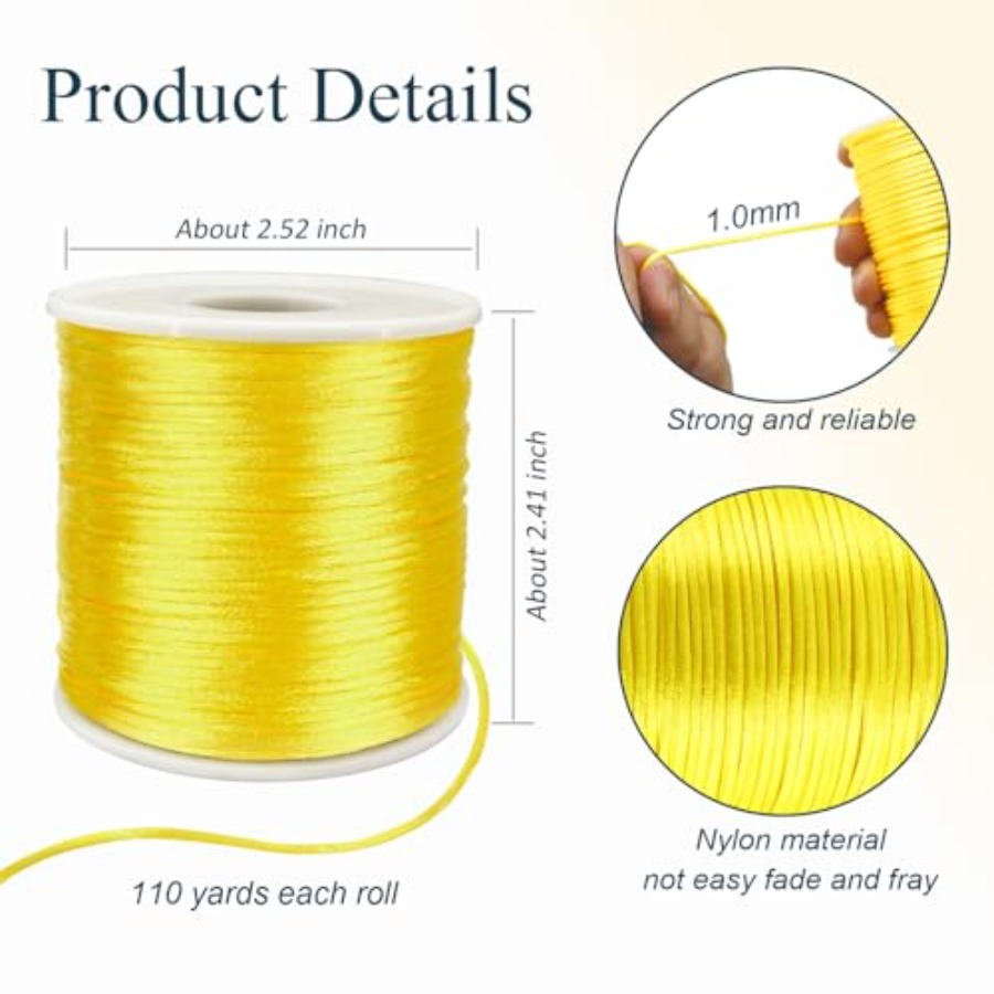 Naylon Saten Kordon 1mm Rattai - Knotting Cord Silk incelemesi ve fiyatı