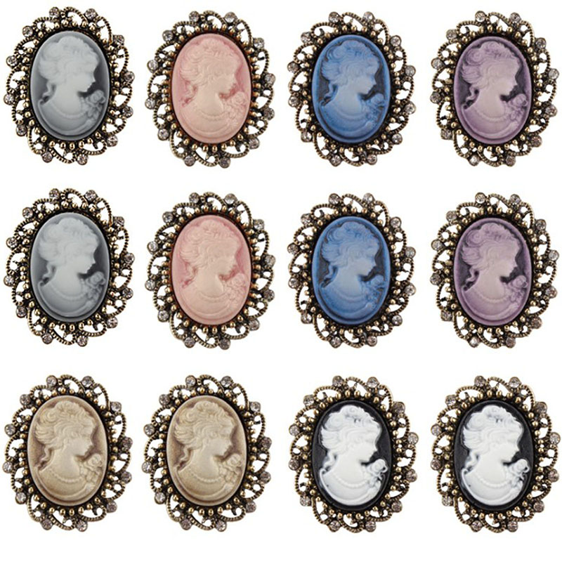 Vintage kraliçe Cameo güzellik - Head Pin Assorted incelemesi ve fiyatı