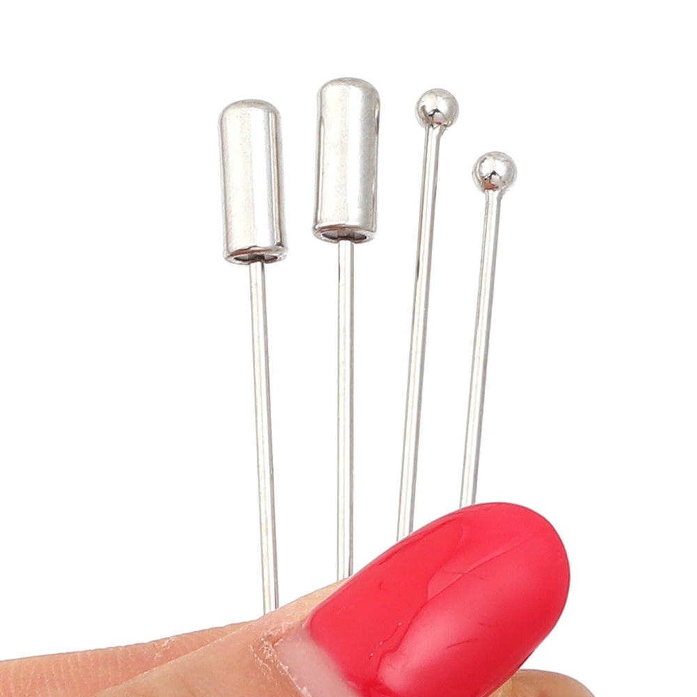 10 adet/lot 60/90cm Rodyum Ren - Jewelry Making Head Pins incelemesi ve fiyatı