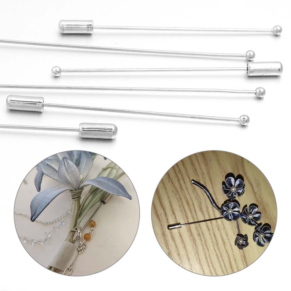 10 adet/lot 60/90cm Rodyum Ren - Jewelry Making Head Pins incelemesi ve fiyatı