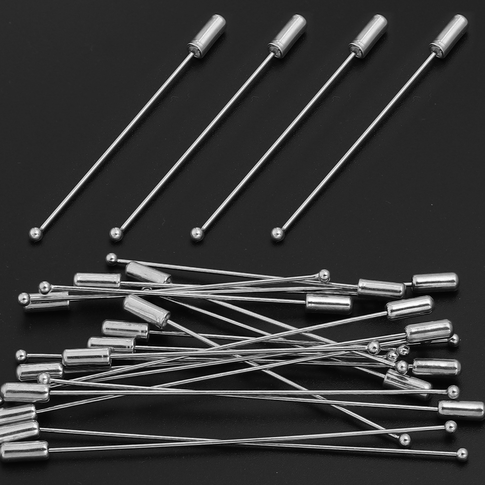 10 adet/lot 60/90cm Rodyum Ren - Jewelry Making Head Pins incelemesi ve fiyatı