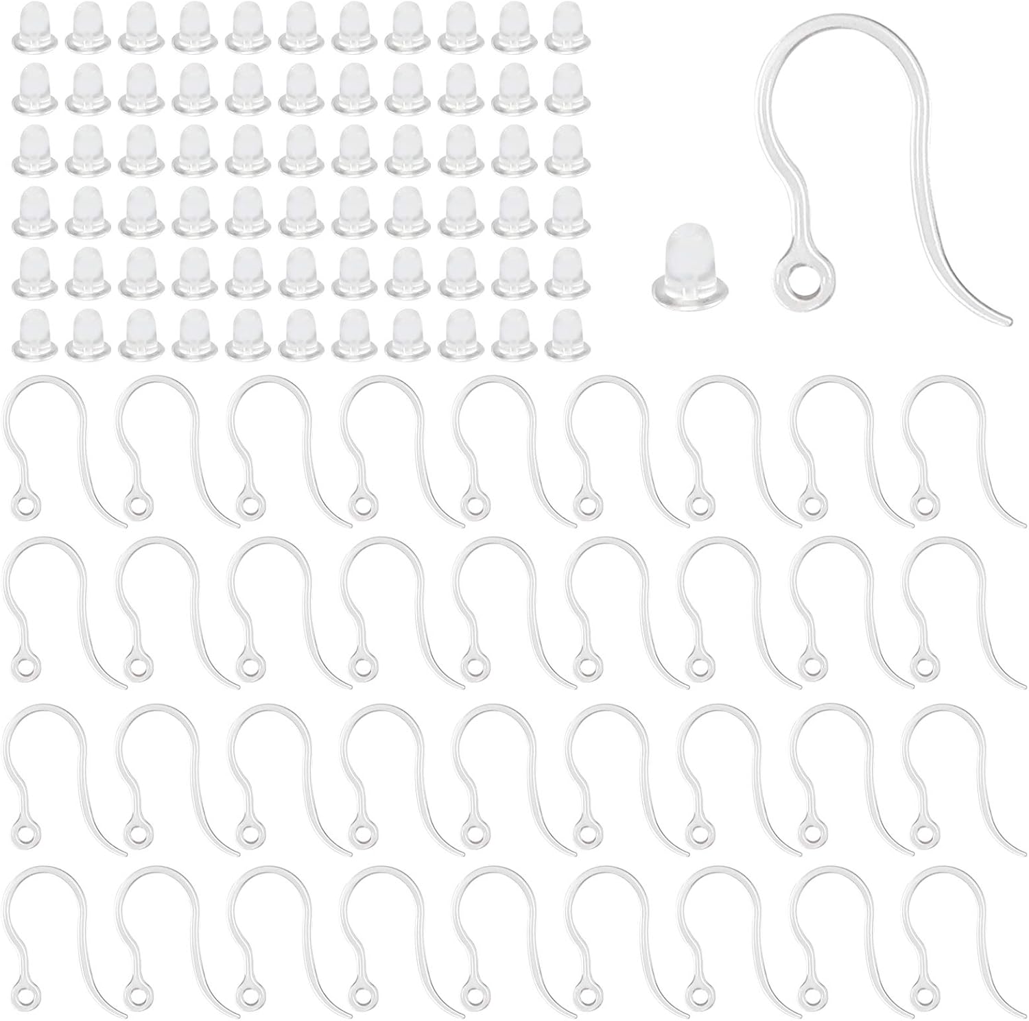 40 adet Şeffaf Plastik Küpe Ka - Jewelry Making Yarn incelemesi ve fiyatı