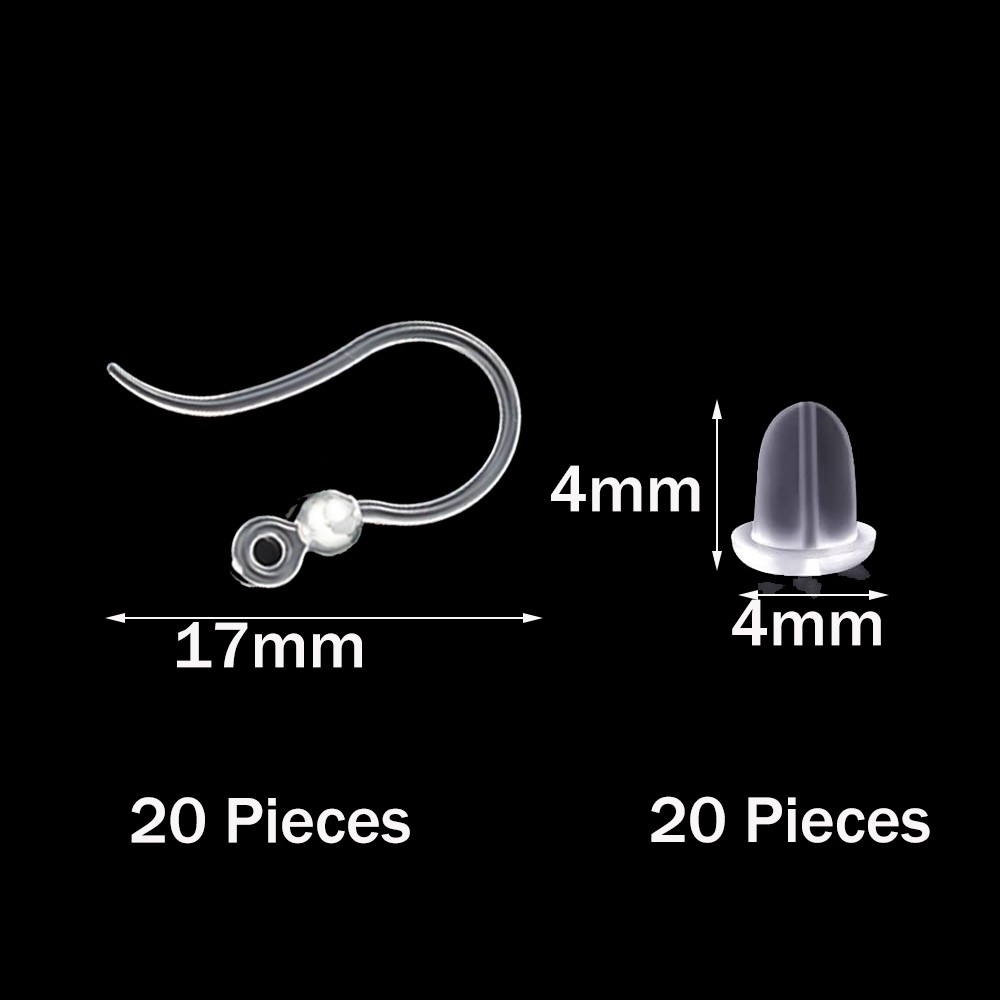 40 adet Şeffaf Plastik Küpe Ka - Jewelry Making Yarn incelemesi ve fiyatı