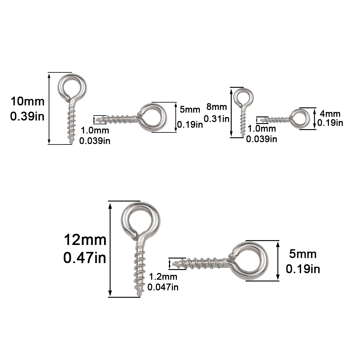 100 adet 4x8/5x10/5x12mm Pasla - Jewelry Making Rivets incelemesi ve fiyatı