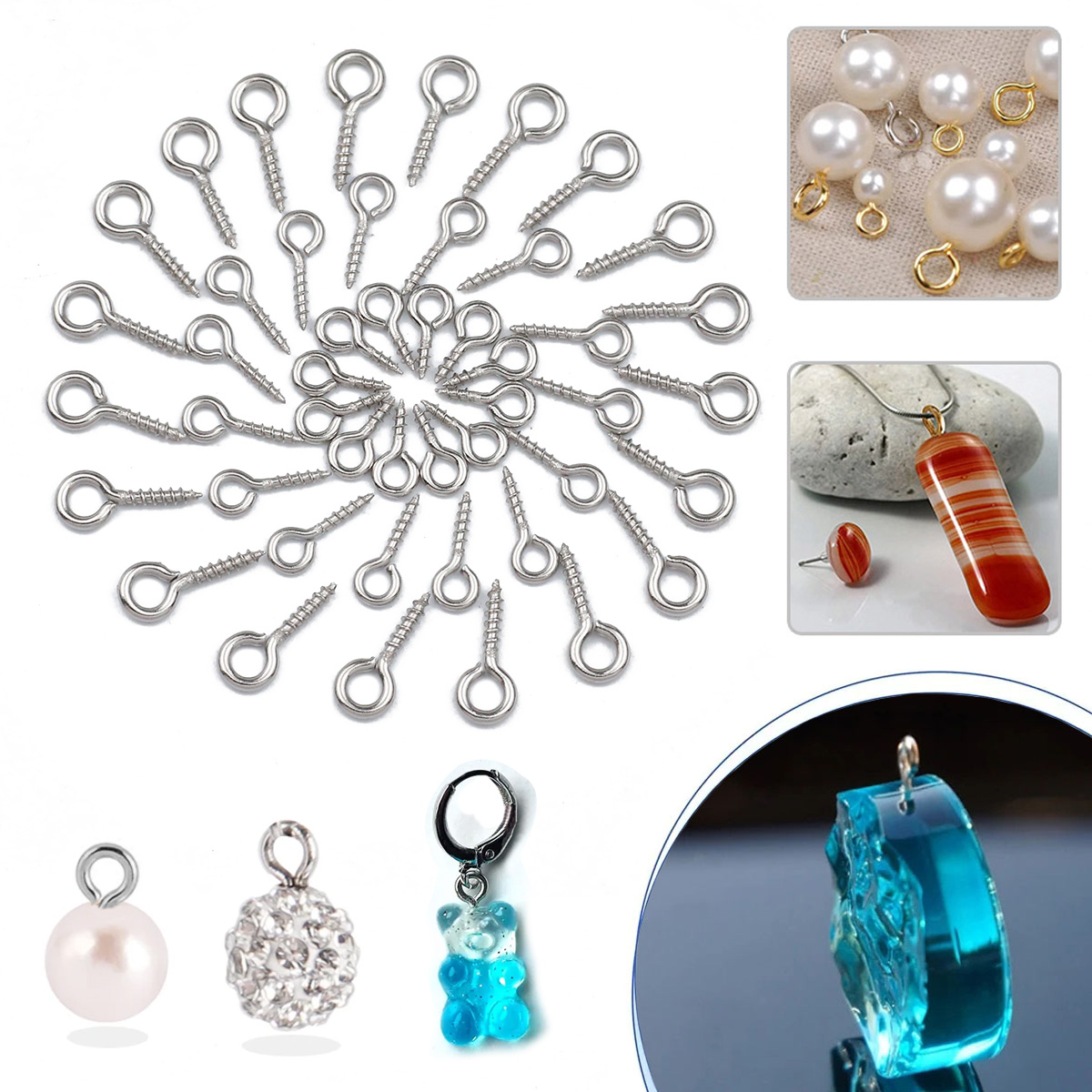 100 adet 4x8/5x10/5x12mm Pasla - Jewelry Making Rivets incelemesi ve fiyatı