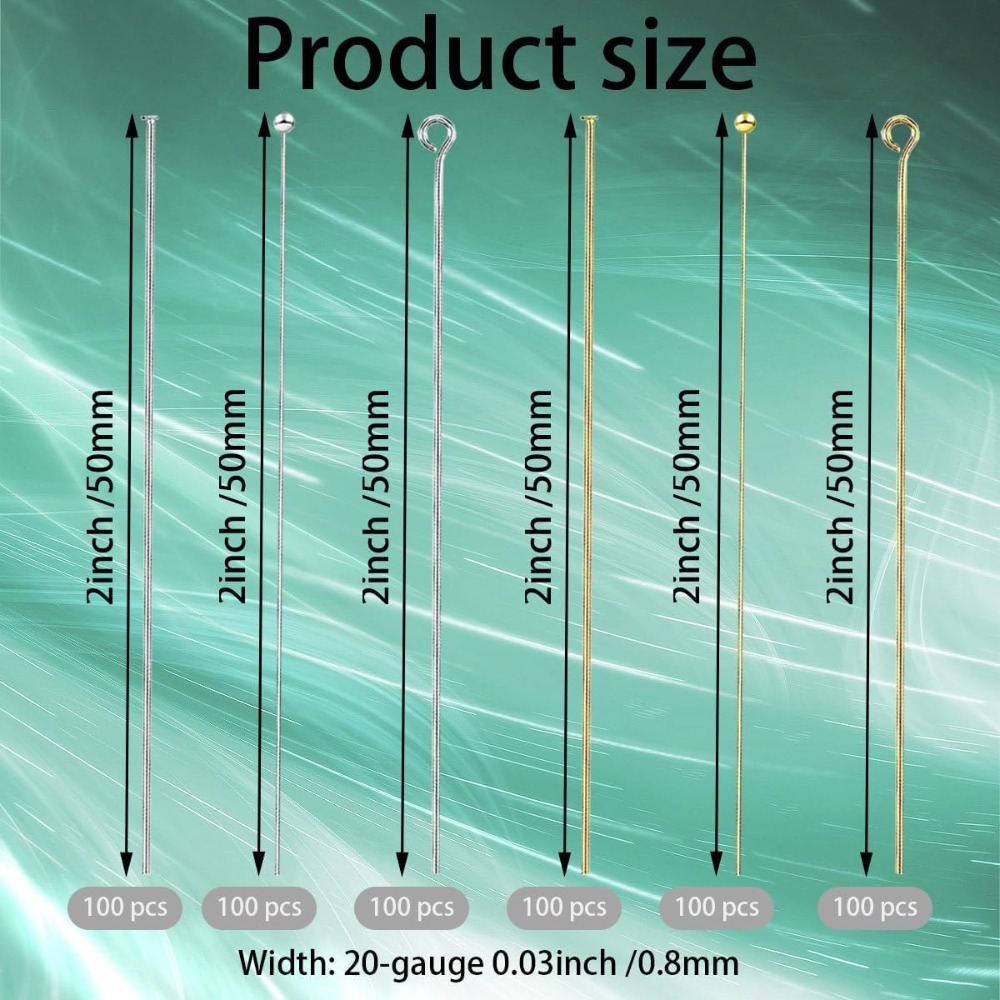 600 adet Düz Başlı Gözlü Boncu - Jewelry Making Head Pins incelemesi ve fiyatı